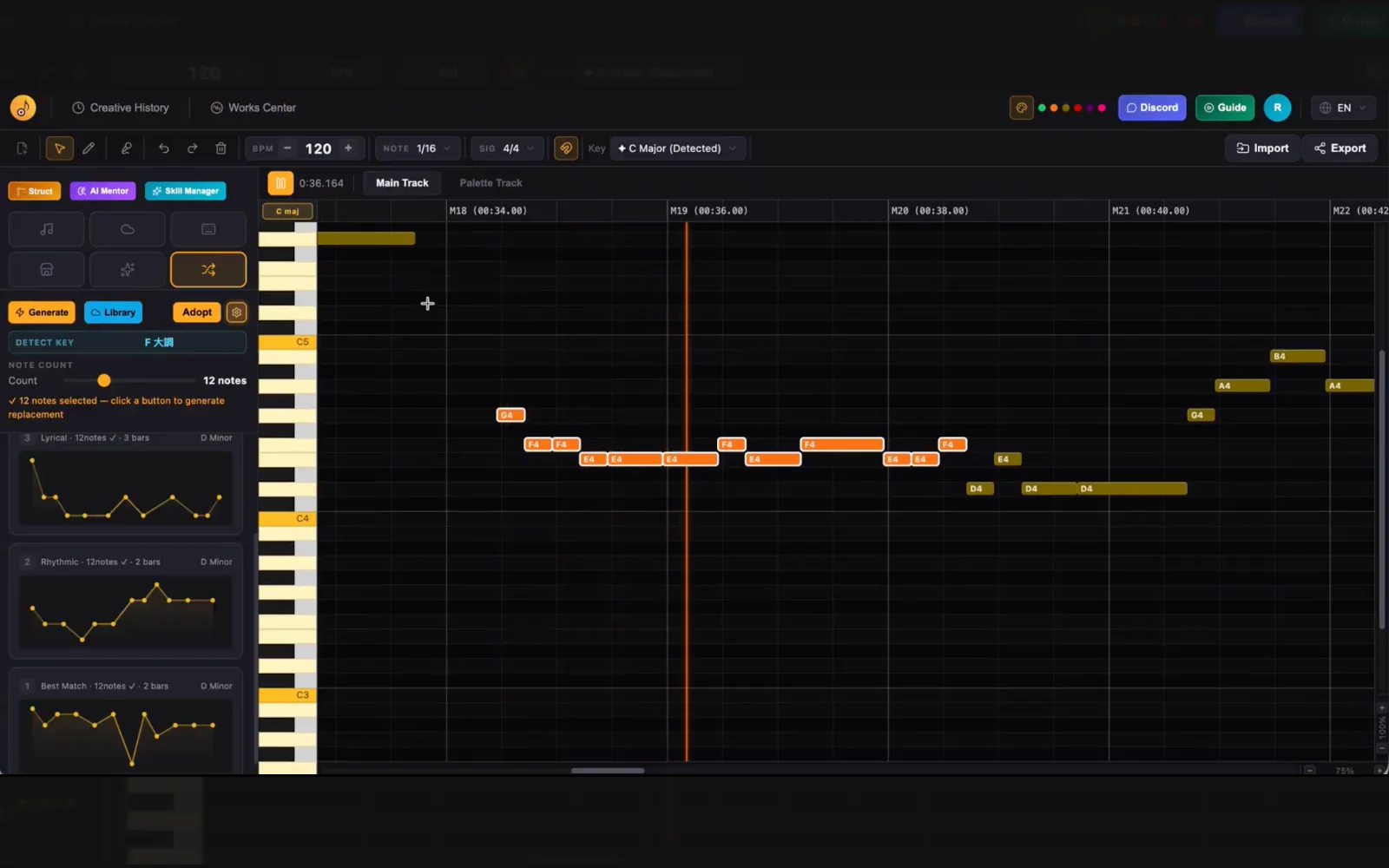 Edit your melody